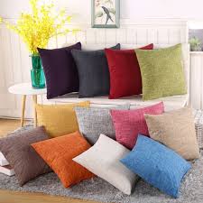 Fashion 8 Color Solid Pillowcase Simple Plain Decorative Cushion Cover Home Decoration Products Sofa Car Chair Pillow Case Simple Sofa Sofa Home Sofa Bed Decor