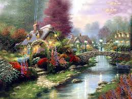 Shop the bradford exchange online for thomas kinkade based painting gifts and collectibles. Thomas Kinkade Flower Wallpapers Top Free Thomas Kinkade Flower Backgrounds Wallpaperaccess