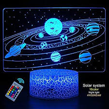 Solar System 3d Optical Illusion Lamp Universe Space Galaxy Night Light For Kids Boys And Girls As On Birthdays Or Holidays Solar System Walmart Com Walmart Com
