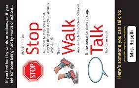 Stop Walk Talk Posters Google Search World History Teaching School Discipline Middle School Counseling