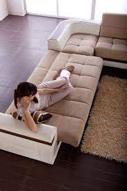 W70.8/47.2 x d43.3 x h21.2 Moon Platin Mustard Sectional Sofa By Bellona