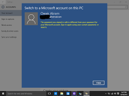 Enter that person's microsoft account information and follow the prompts. Cant Switch To Microsoft Account Insider Preview Windows 10 Microsoft Community