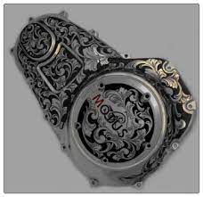 Motorcycle Engraving By Steel Tattoos Engraved Motorcycle Parts One Of The First Engravers To Engrave Motor Metal Engraving Motorcycle Artwork Hand Engraving
