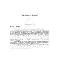 The Rochester Sentinel 1992