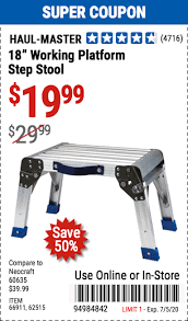18 In Working Platform Step Stool In 2021 Harbor Freight Tools Coupon Book Coupon Books For Boyfriend