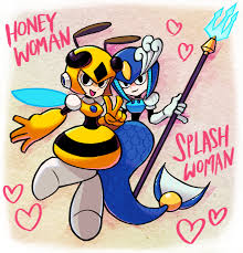 Personasama Honey Woman Splash Woman The Strongest Robot Masters Mega Man Art Adventure Time Girls Mega Man