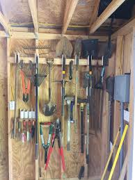 My Garden Tool Wall Works Great And Was Easy Easy Garden Garden Shed Design In 2020 Garage Organization Storage Shed Organization Garage Tools