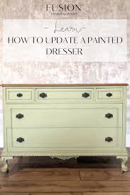 Brushes are good for precision control over fine details, but an airless paint sprayer provides quick coverage of large pieces of furniture. Updating An Outdated Dresser Fusion Mineral Paint