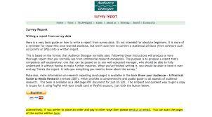 Survey Report Very Detailed Info Including Examples For Communicating Responses In Tables And Sentences Some Informatio Survey Report Report Writing Surveys
