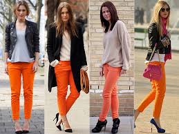 Calça Azul Combina Com Que Cor De Blusa Inspiracoes E Dicas Pra Usar Calca Colorida Just Lia Por Lia Camargo Calca Laranja Ideias Fashion Pano