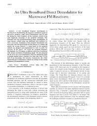 Provides a good level of immunity to amplitude noise. Pdf An Ultra Broadband Direct Demodulator For Microwave Fm Receivers