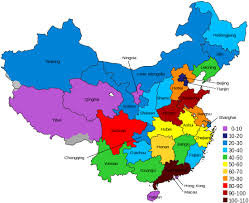 List Of The Administrative Regions Of The People S Republic Of China By Population Einwohnerzahl China Volksrepublik China