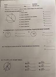 Check spelling or type a new query. Name Geometry Unit 10 Grdes Per Date Review Chegg Com