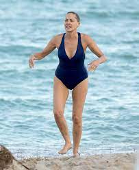 She is the recipient of a primetime emmy award and a golden globe award. Sharon Stone In Blue Swimsuit 2017 15 Gotceleb