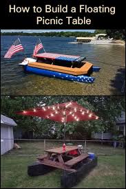 Build An Awesome Floating Picnic Table Floating Picnic Table Picnic Table Build A Picnic Table