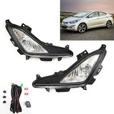 Details About For 2014 2016 Hyundai Elantra Clear Fog Light Kits With Bezel Wire Switch Bulbs