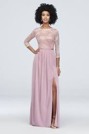 Three Quarter Sleeves Offer Elegant Coverage On This Instant Classic Lace And Bridesmaid Dresses With Sleeves Bridesmaid Dressing Gowns Bridesmaid Dress Styles