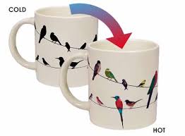 The idea behind this type of cup is you have a layer of phase change material that is a waxy solid at room temperature but quickly absorbs heat and melts. 26 Cool Funny And Oddly Clever Heat Changing Coffee Mugs Buy Don T Buy Reliable No Nonsense Product Research