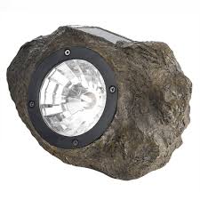 Paradise Garden Solar Powered Rock Spot Light 5 Lumen Grey Outdoor Solar Lights Solar Lights Garden Solar Landscape Lighting