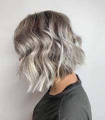 Ashy Blonde Short Bob Beach Wave Hair Artistic Hair Ashy Blonde Hair