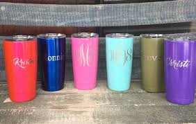 Vacuum insulated stemless wine glass. 20 Oz Laser Engraved And Powder Coated Yeti Polar Camel Great For Wedding Party Gifts
