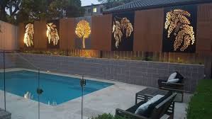Landscape Privacy Screens Iron Bark Metal Design Decorative Pool Fence Pool Decor Pool Fence