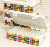 Clear Storage Container,Acrylic Stackable Box with Handle, Multipurpose  Crafts Office Supplies Box,Plastic Pencil Holder,Easy Carry Stack Flat  Storage ...