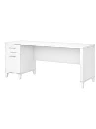 Price match guarantee enjoy free shipping and best selection of 72 inch computer desks that matches your unique tastes and budget. Bush Furniture Somerset Office Desk With Drawers 72 W White Standard Delivery Office Depot