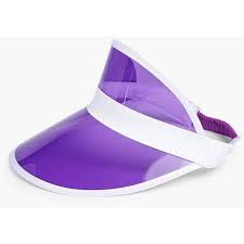 Boohoo Amy Coloured Clear Peak Contrast Visor Purple Hats Visor Visor Beanie
