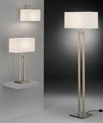 Large choix de marques & de références ! Lampadaire Avec Spot Liseuse Led Nickel Mat Et Abat Jour Chintz Blanc Baulmann Leuchten Luminaire De Prestige Fabrique En Allemagne Ref 12070029