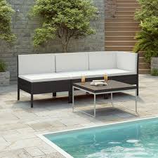 Maybe you would like to learn more about one of these? Salon De Jardin 3 Pcs Avec Coussins Resine Tressee Noir Vidaxl 57 X 57 Cm Leroy Merlin