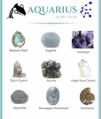 Aquarius January 20th February 18th Crystal Zodiac Guide Stones And Crystals Crystals And Gemstones Zodiac Stones