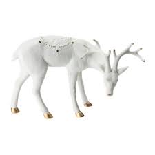 Dec 5, 2014 by bettyboopjade. 8 75 Ivory White Christmas Reindeer With Gold Gemstones Table Top Decoration Walmart Canada