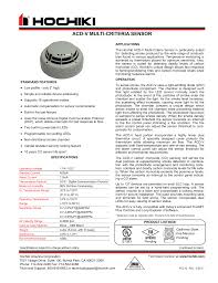 Carbon monoxide detectors are designed to work within certain tolerances for temperature and humidity. Acd V Multi Criteria Sensor Manualzz