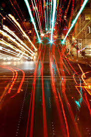 Street Hysteria Traffic Signals And Car Lights Streaked By Zooming And Movement Spon Traffic Sig Stock Photography Free City Lights Pattern Photography