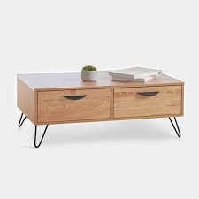 Is putting on the ritz. Capri Oak Coffee Table With Drawer Storage Vonhaus