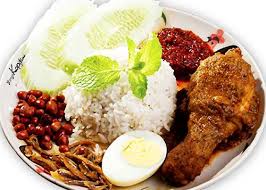 Sambal udang (setengah cawan) = 70 kalori 10. Nasi Lemak Rendang Ayam Nasi Lemak With Chicken Rendang Malaysia Famous Rice Dish Eaten All Day Long Malay Food Nasi Lemak Malaysian Food