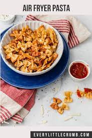 Air Fryer Pasta Easy Pasta Chips Every Little Crumb Recipe In 2021 Pasta Chips Easy Pasta Pizza Sauce Homemade