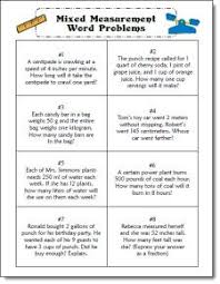 Mixed Measurement Word Problem Task Cards For Cooperative