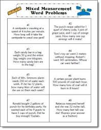 mixed measurement word problem task cards for cooperative