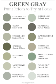 15 Beautiful Gray Green Paint Colors To