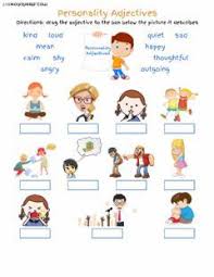 Personality Adjectives Language English Grade Level K 12 School Subject English As A Second Language E Personality Adjectives Adjectives English Adjectives