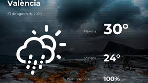 Hoy en madrid, intervalos nubosos esta mañana, con temperaturas alrededor de 20°c. El Tiempo En Valencia Prevision Para Hoy Domingo 23 De Agosto De 2020