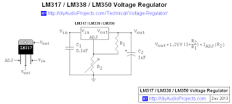 Lm317 Lm338 Lm350 Voltage Regulator Calculator And Circuits