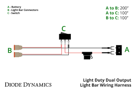 Electronic ballast has six ports, two ports out of six. Light Duty Dual Output Offroad Wiring Harness
