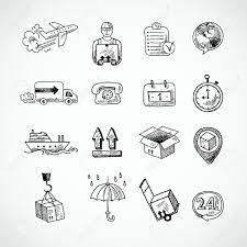 Supply Chain Cliparts Stock Vector And Royalty Free Supply Chain Illustrations Hand Drawn Icons How To Draw Hands Icon Set
