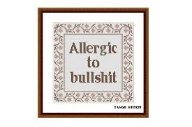 Vibrant rich reds and purples pair beautifully with deep. Allergic Funny Sassy Sarcastic X Stitch Graphic By Tango Stitch Creative Fabrica