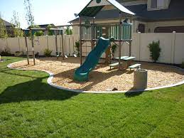 Backyard Playground In The Landscaping In South Jordan Utah In South Jordan Play Area Backyard Backyard Playground Playground Landscaping