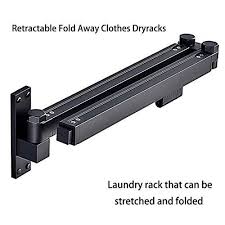 With good quality made bring out with great design and perfect feature that can take a hand on helping to take care of your clothes stuff. Retractable Fold Away Clothes Dry Racks Easy To Install Design Clothes Drying Rack Poolarea Bedroom Balcony Black Mudroom Bakala Wall Mounted Space Saver Home Kitchen Storage Organization