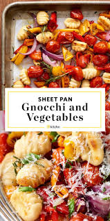 Recipe Crispy Sheet Pan Gnocchi And Veggies Recipe Sheet Pan Recipes Veggie Recipes Vegetarian Recipes